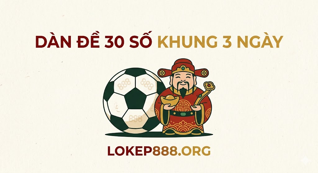 Dàn đề 30 số khung 3 ngày bất bại